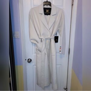 HBC stripes collection wool blend coat. NWT